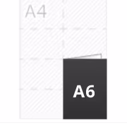 Folders in A6 formaat voor korte informatie