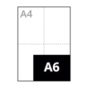 A6 liggend formaat brochure