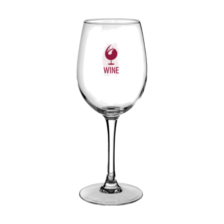Wit wijnglas rond