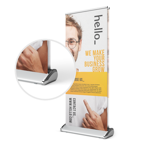 Dubbele roll-up banner