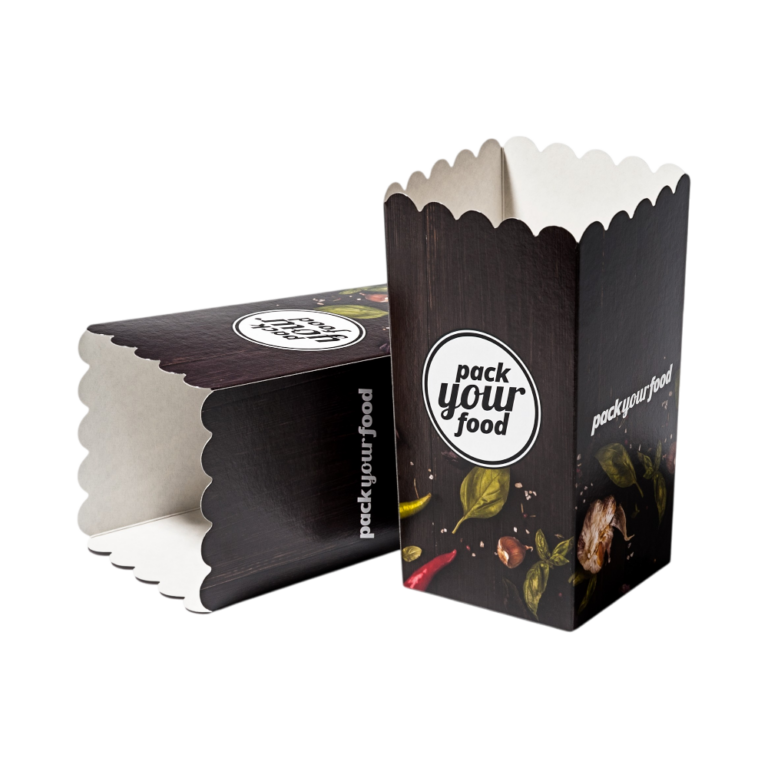 Popcornbakje met insteekbodem 8.4 x 8.4 x 17 cm
