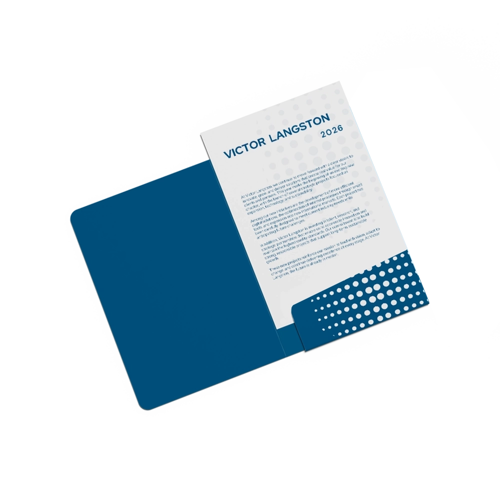 Presentatiemap met gelijmd vak