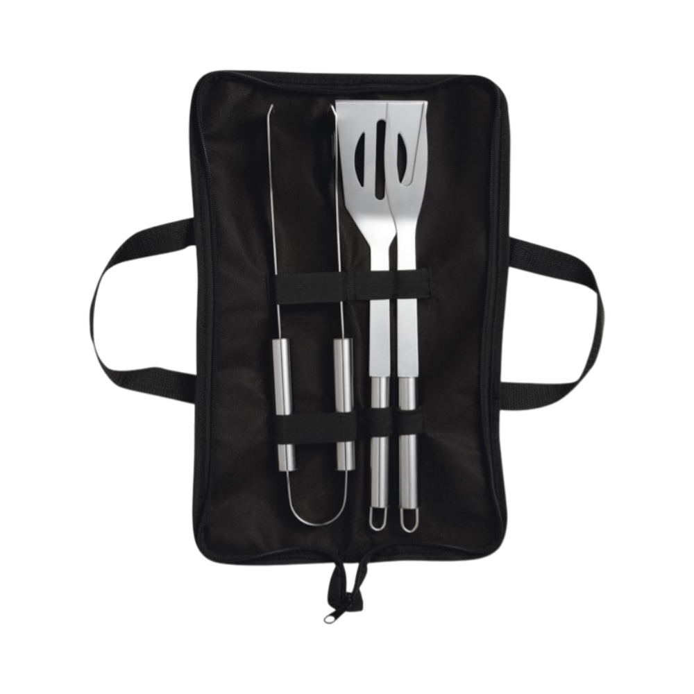 Barbecue gereedschap set in etui