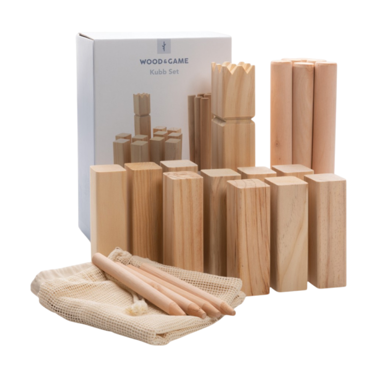 Houten Kubb-set