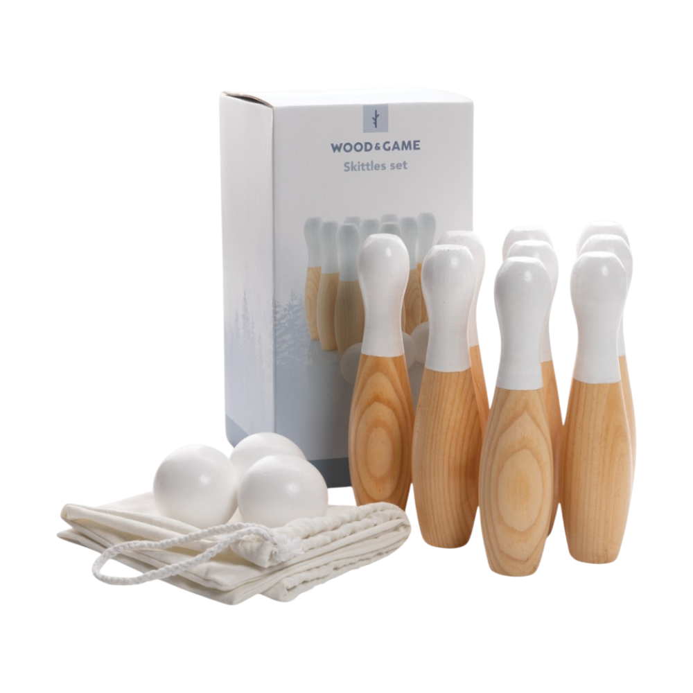 Houten kegels set