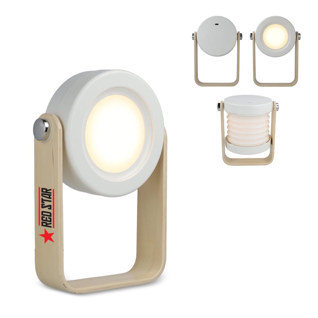 Coollux Coollux multifunctionele LED-lamp met bamboe handvat