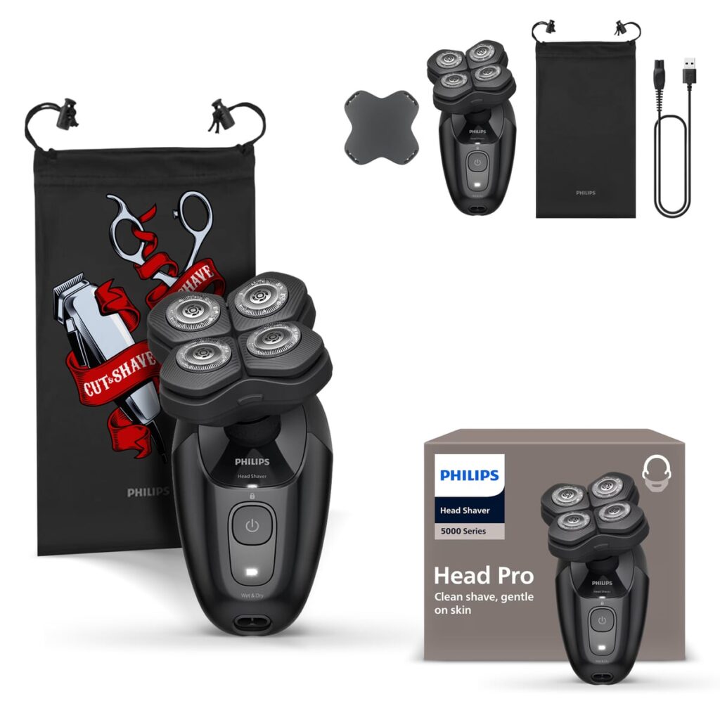 Philips Health HS5980/15 Philips Series 5000 Headshaver Wet & Dry Scheerapparaat