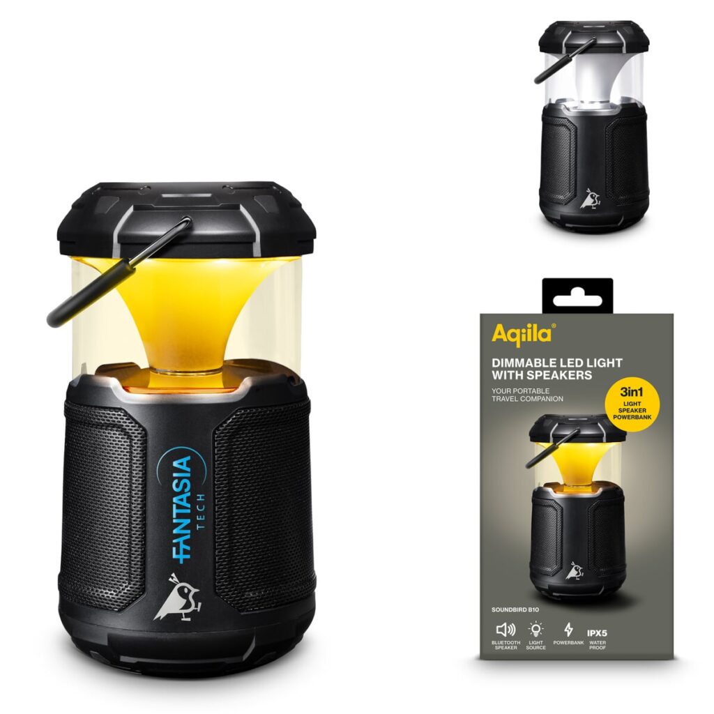 Aqiila Aqiila Soundbird B10 Bluetooth Speaker met Lamp en Powerbank