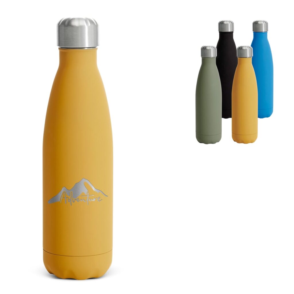 Sagaform Sagaform Nils stalen fles Rubber 500ml
