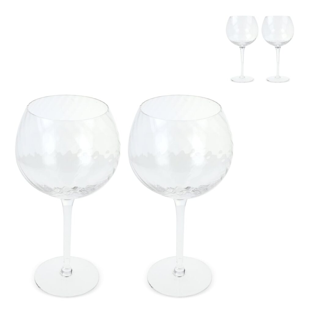 ByOn Byon Opacity set van 2 wijnglazen met stijlvol glaspatroon 470ml
