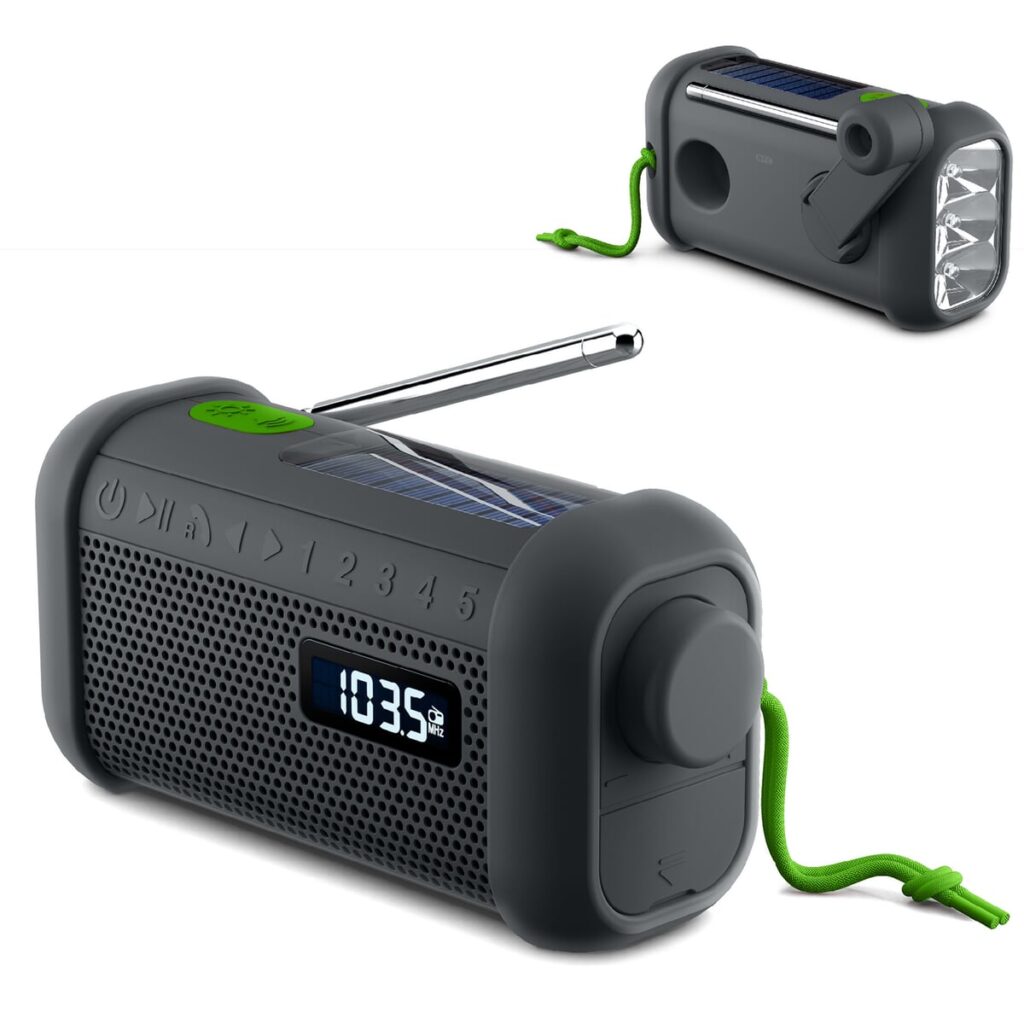 Muse MH-08 | Muse Noodradio Bluetooth speaker met solar en opwindmechanisme