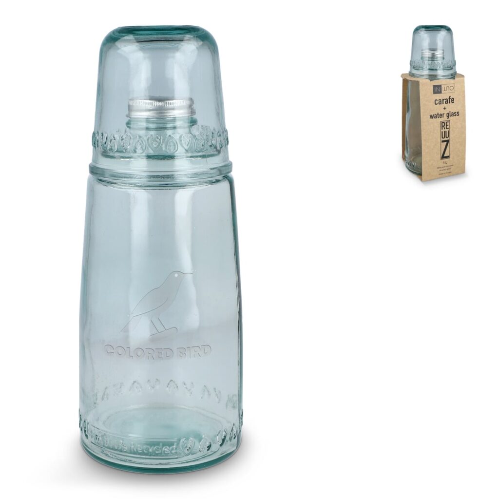 InSideOut InSideOut Recycled Glass Drinking Set ReuuZ 1L