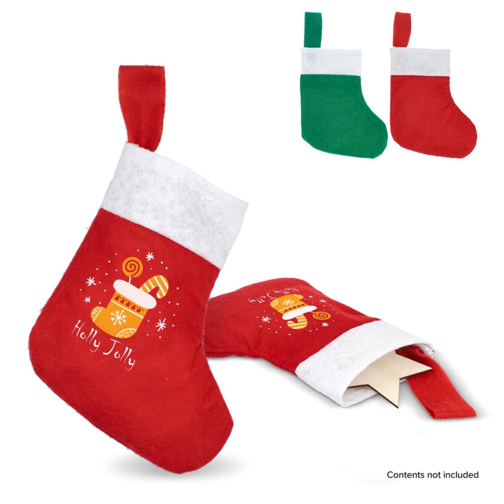 Vilten kerstsok 20 cm