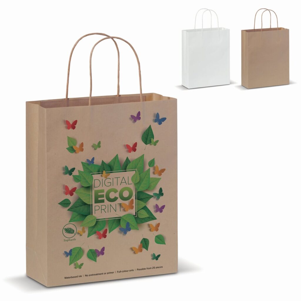 Papieren kraft tas 90g/m² 22x10x31cm