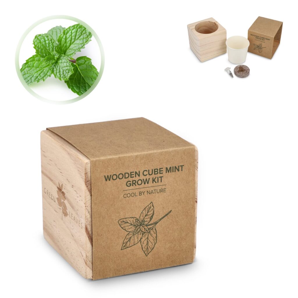 FSC Houten Plantenbak Set – Mint