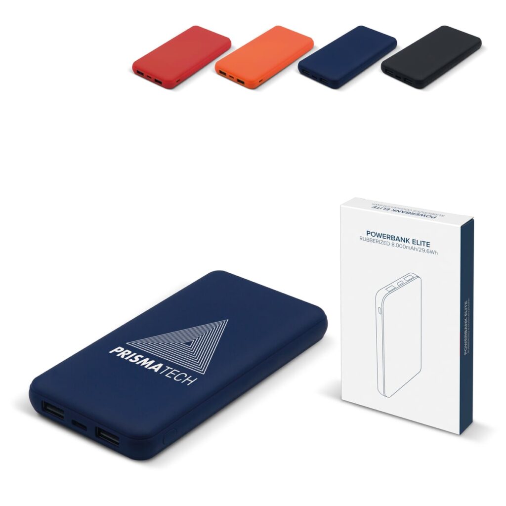 Elite Rubberized Powerbank 8000mAh