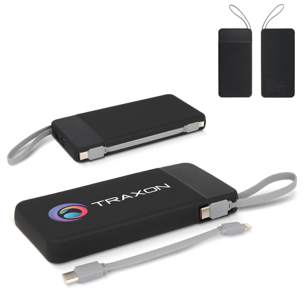 Ziara Powerbank met USB-C & Lightning Kabel 10000mAh