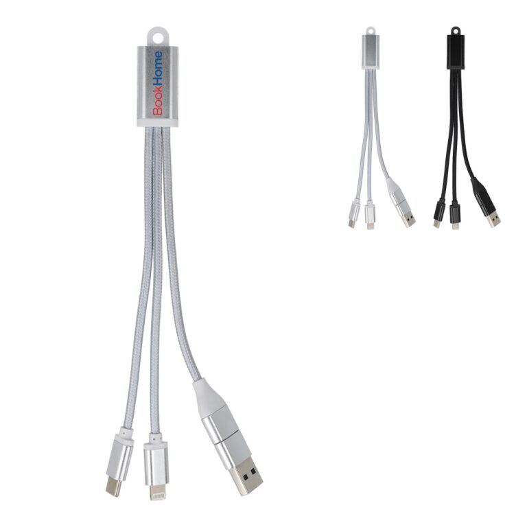 2-in-1 Oplaadkabel USB-A/C naar USB-C & Lightning Aluminium