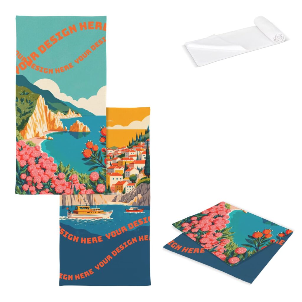 R-pet badstofhanddoek 50 x 100 cm (300 g/m²) sublimatie